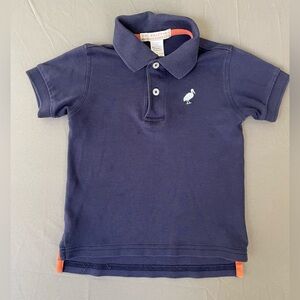 The Beaufort Bonnet Company Size 2T Prim and Proper Short Sleeve Polo in Navy